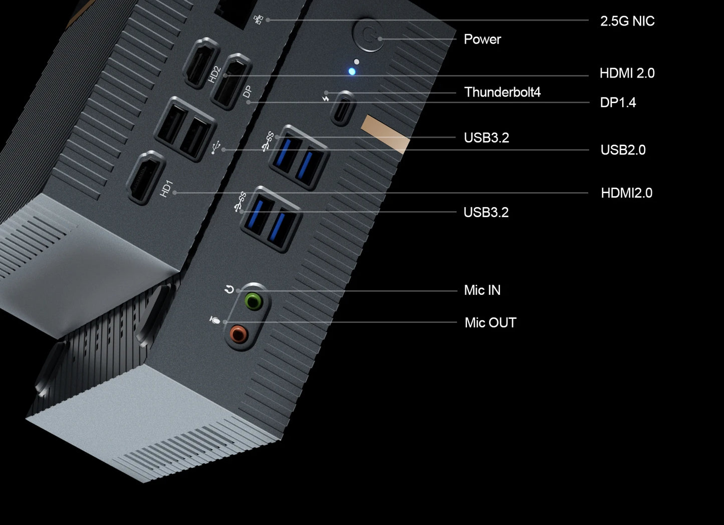 Chatreey IT12 Mini PC  Intel Core i5 1340P i9 12900H Gaming Desktop Computer 2x2.5G Ethernet PCIe 4.0 Wifi 6 Thunderbolt 4