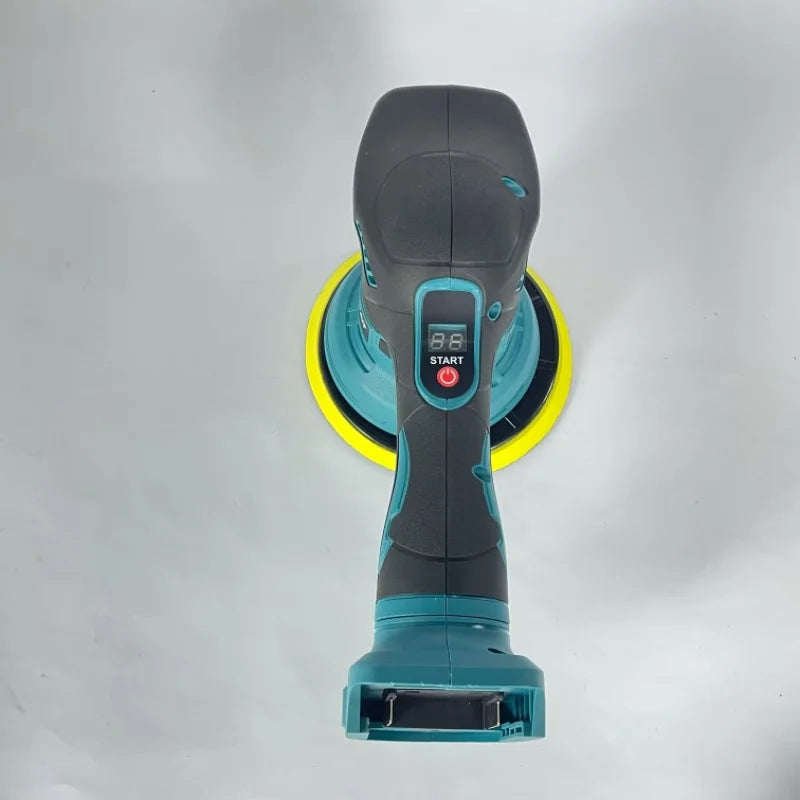 MIGOAT Cordless Car Polisher, 4500RPM Dual-Action Buffer, Auto Detailing Waxing Tool with Soft Pad, For Makita 18V-21V Battery