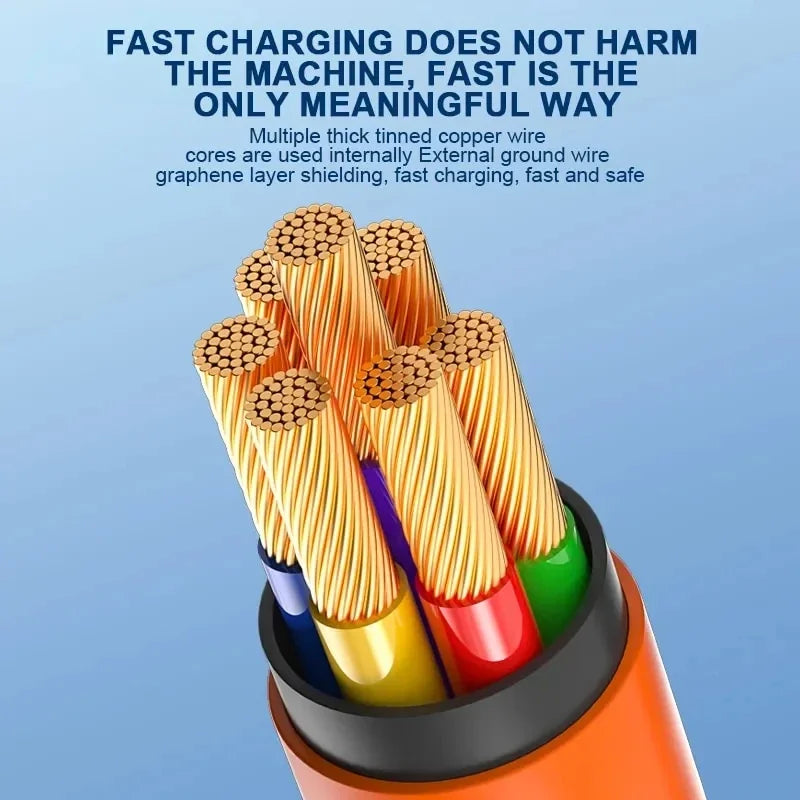 120W 7A fast charging USB Type-C cable with 180 degree rotating bend game cable suitable for Xiaomi phone charger USB C cable