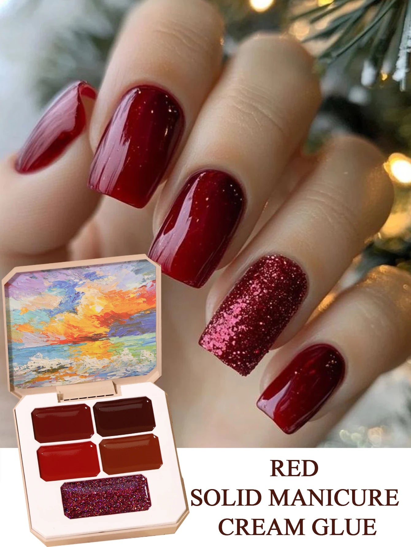 5/9 Colors Solid Nail Polish Palette Peelable UV/LED Polish Lacquer Salon Gel Nail Art Varnish Thanksgiving Gifts