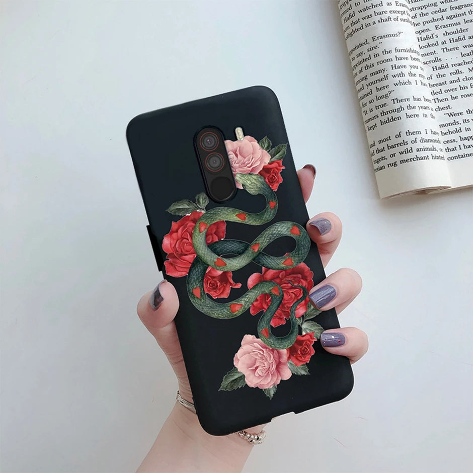 For xiaomi Pocophone F1 Case for xiaomi Poco F1 Case Silicone Soft TPU Phone Cases for PocoF1 Back Cover Heart Butterfly Bumper