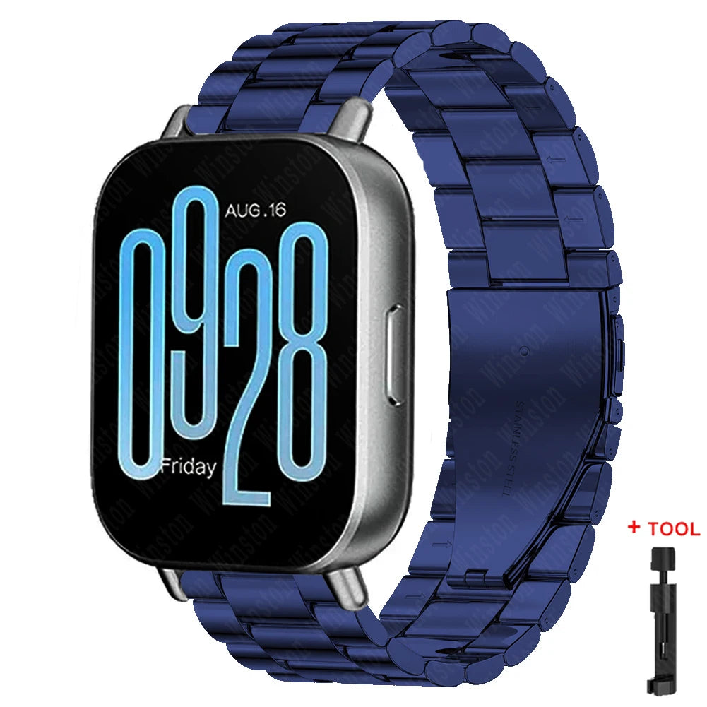 22mm Stainless Steel Strap for Redmi Watch 5 Active 5 Lite Metal Band for Xiaomi Redmi Watch 3 Active 3 Lite Bracelet Wristband