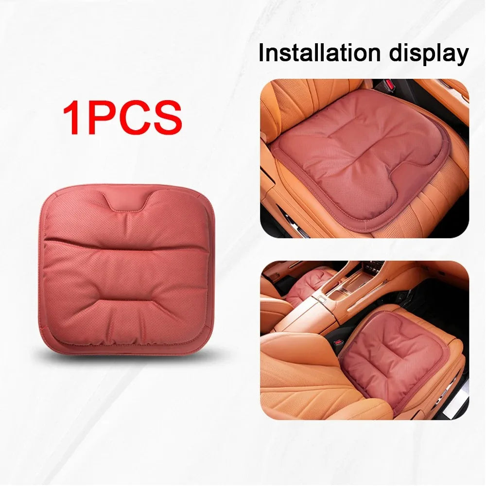 Car Seat Cushion Premium Comfortable Leather Car Seat Cushion Thickened Non-slip Single Piece Front and Rear Seat Cushion