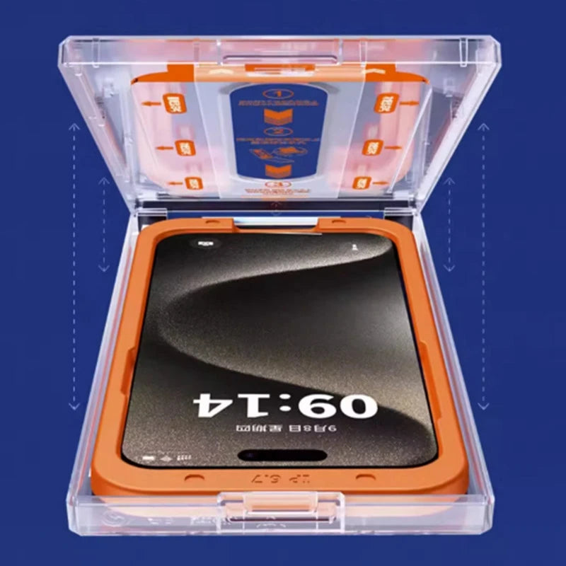 Premium Tempered Glass For iPhone 15 Pro Max 15 Plus Auto Dust Remove Kit Screen Protector for iPhone 15 Pro Protective Glass