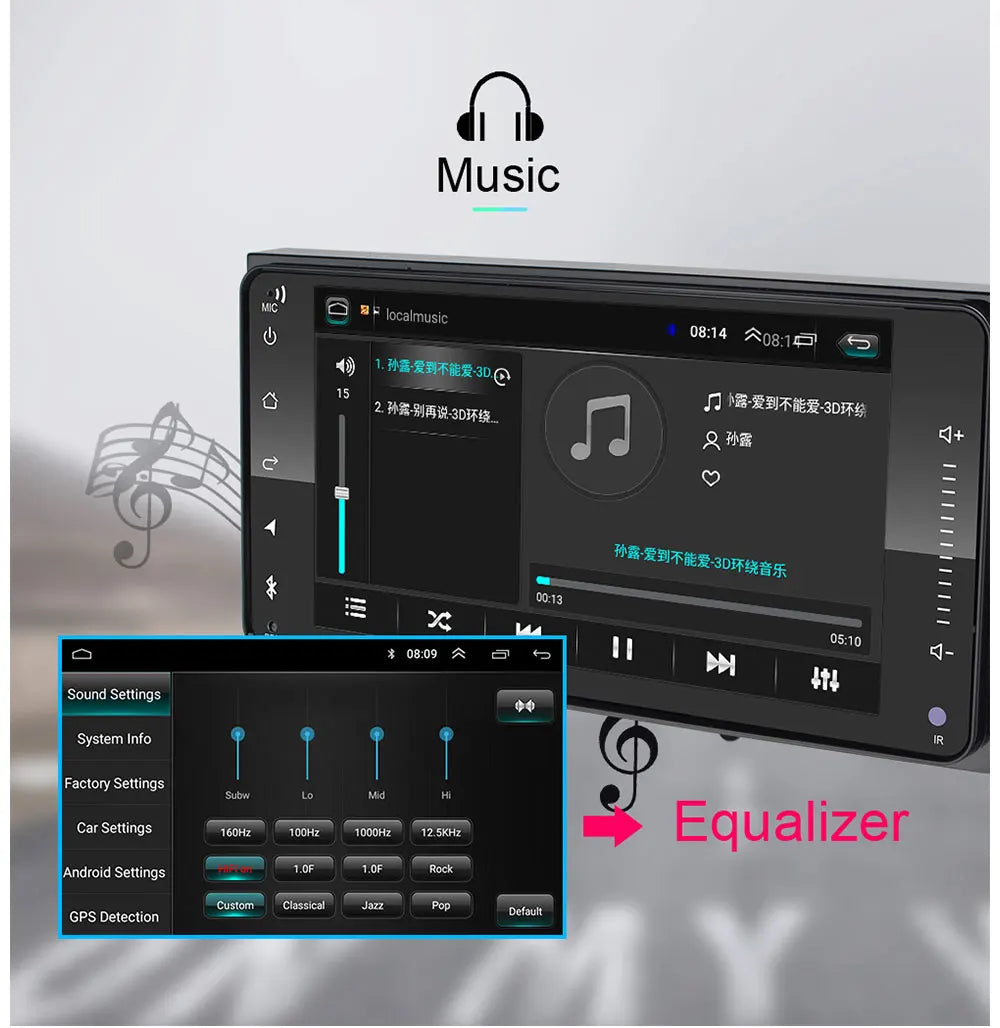 2 din android 10 Universal Car Multimedia Radio Player CarPlay 2Din Stereo For Toyota VIOS CROWN CAMRY HIACE PREVIA COROLLA RAV4