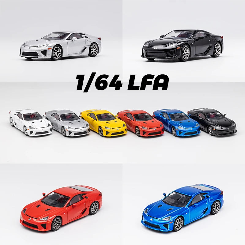 DCT 1/64 LFA Model Car Vintage Sports Vehicle Diecast Car Hobby Collection Toy With Display Case For Adults