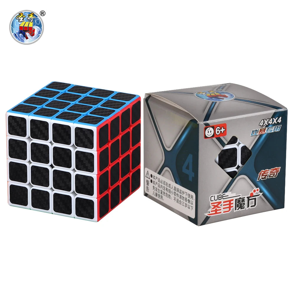 SENGSO Speed Cube 2x2 3x3 4x4 5x5 Carbon Fiber Sticker Magic Cubo Profession Puzzle High Quality Kid's Fidget Toys