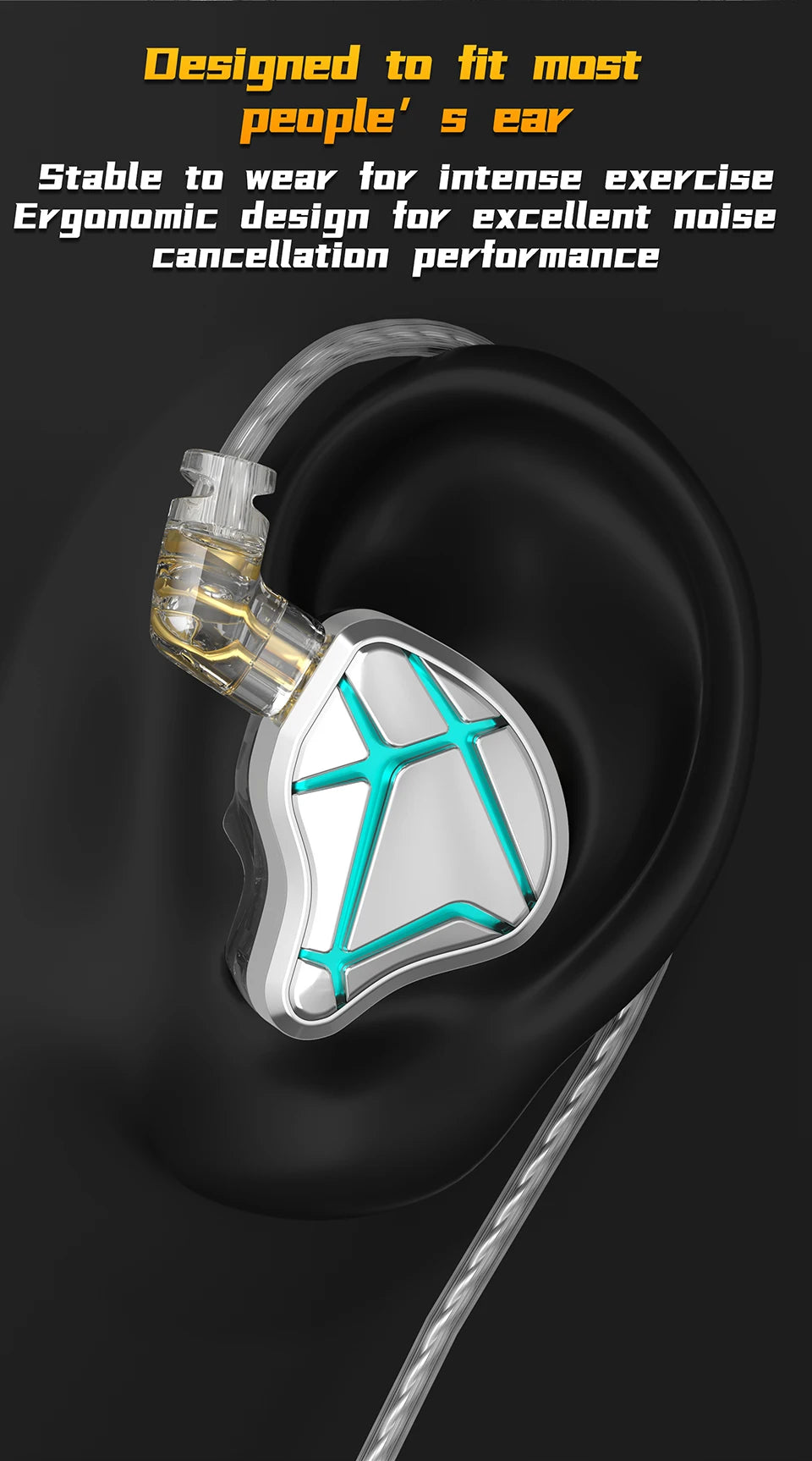 KZ ESX Metal Wired Earphone Noise Cancelling Headset Sport Earbuds In Ear Monitor HiFi Best Headphone With Microphone Gaming