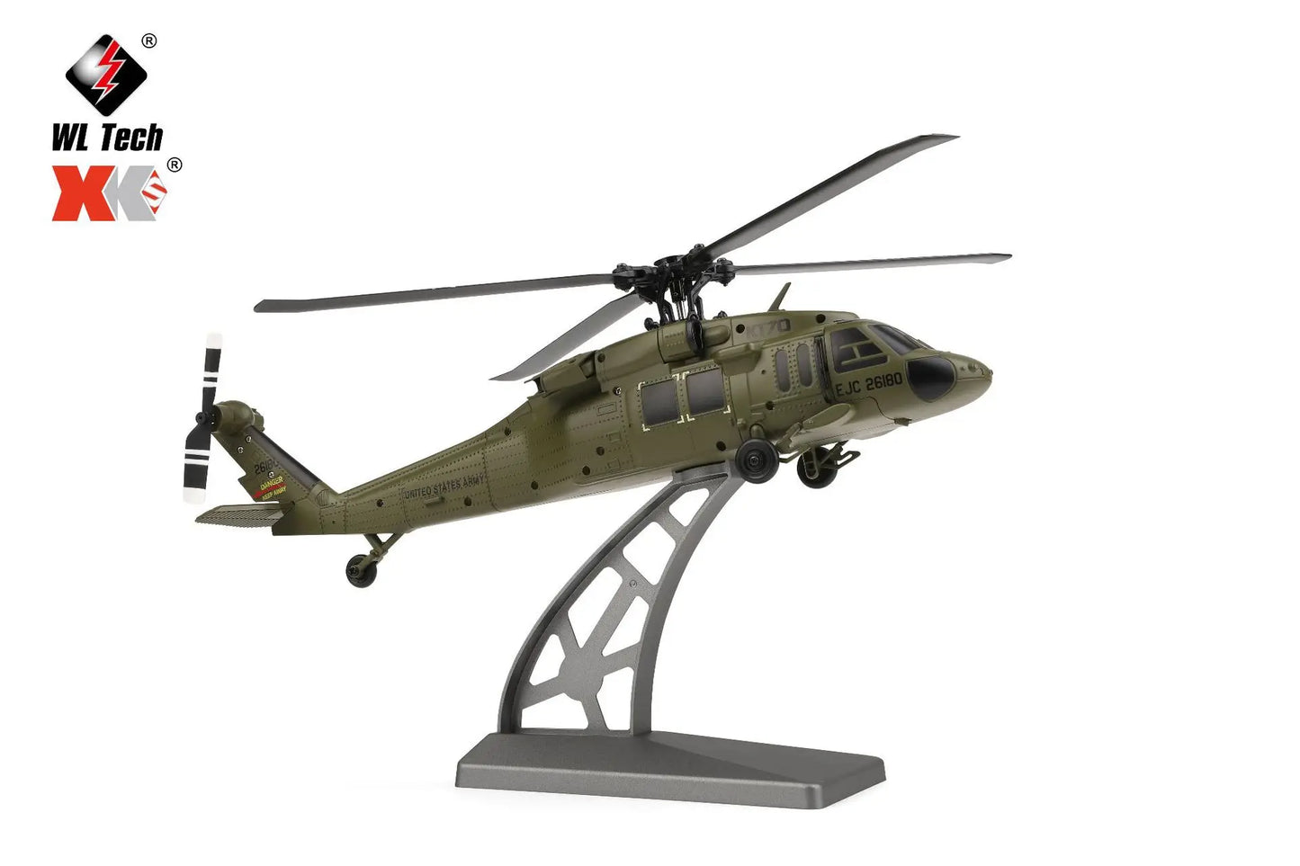 Wltoys K170 Black Hawk Uh60l Remote-Controlled Helicopter Four Channel Four Propeller Simulation Brushless Fixed Height Model