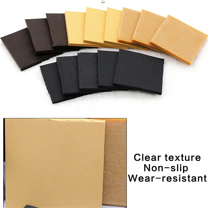 1 Pair DIY Rubber Sole Repair Shoes Tire Grain Wave Pattern For High heels Repair Worker Shoes Outsole Stick On Soles Heel Pads