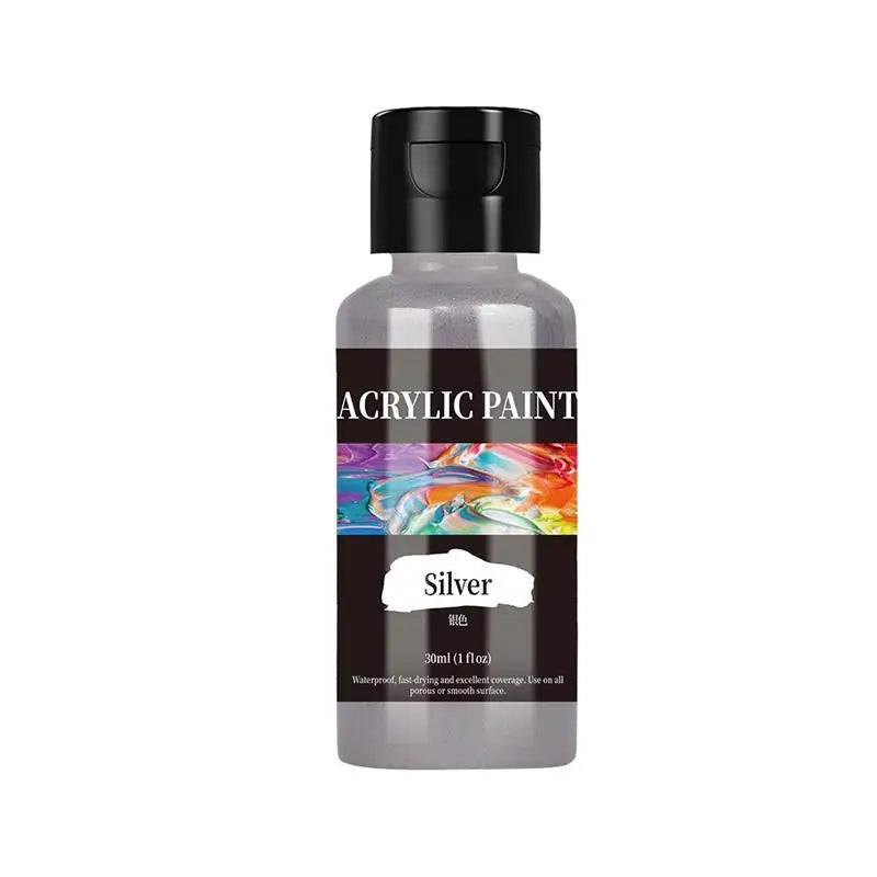 24 Colour Acrylic Paint Colors Bottled Acrylic Paint Set Paint For Fabric Clothing Painting Rich For Leather DIY Pigment