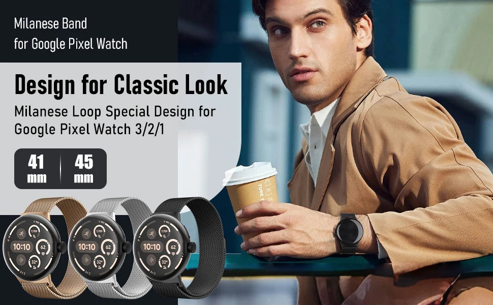 Milanese Watch for Google Pixel Watch 4 3 45mm 41mm Strap Metal Stainless Steel Magnetic Buckle Bracelet for Pixel Watch 2 Band