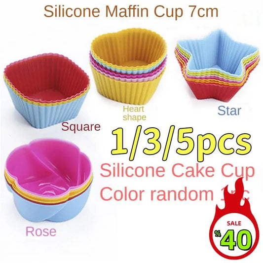 2024 Silicone Muffin Liners Reusable Cupcake Liners For Muffin Pan Non-Stick Baking Cups Silicone Cupcake Kitchen Baking Mold