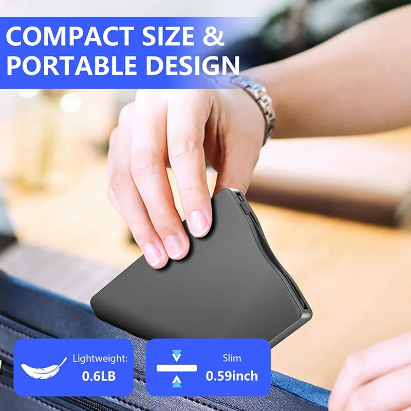 Floppy Disk Reader, 3.5 inch External Floppy Disk Drive with USB Type-C, Portable FDD Floppy Disk Drive for Laptop PC Windows 11