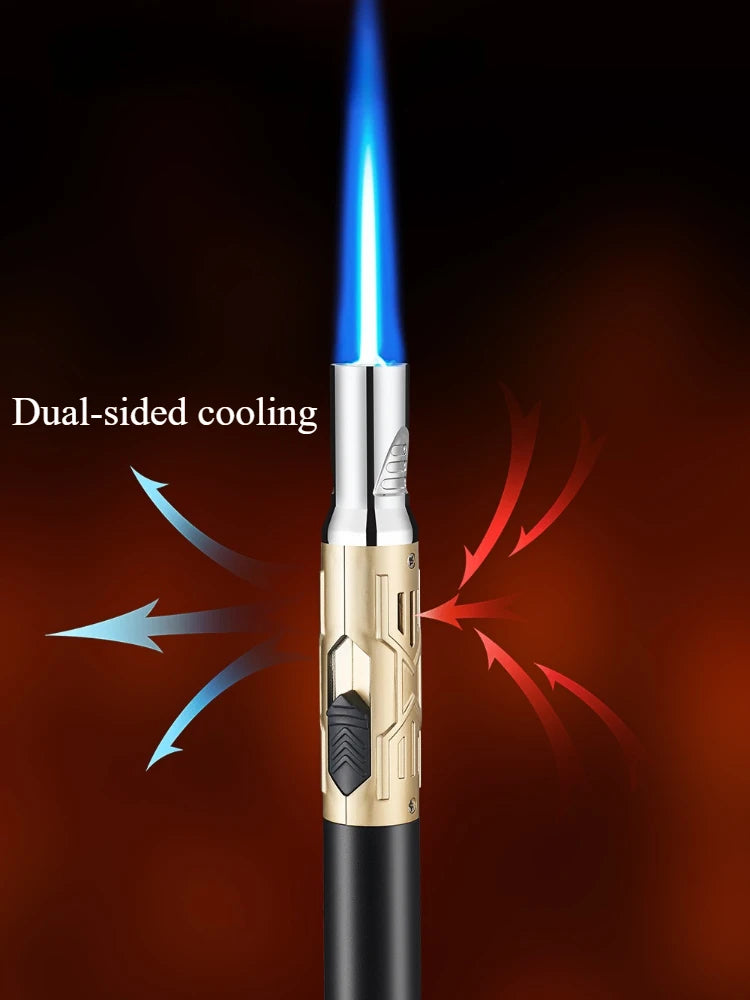 New High Temperature and High Power Spray Gun Lighter Metal Windproof Flame Spray Cigar Outdoor Butane Inflatable Torch Lighter