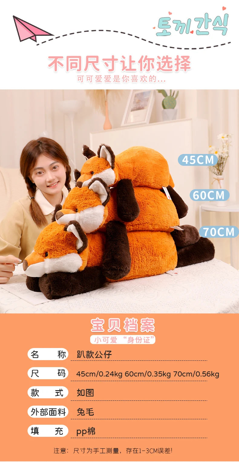 Cute Raccoon Crocodile Sloth Fox Animals Soft Plush Toys Sleeping Pillow Cartoon Stuffed Cushion