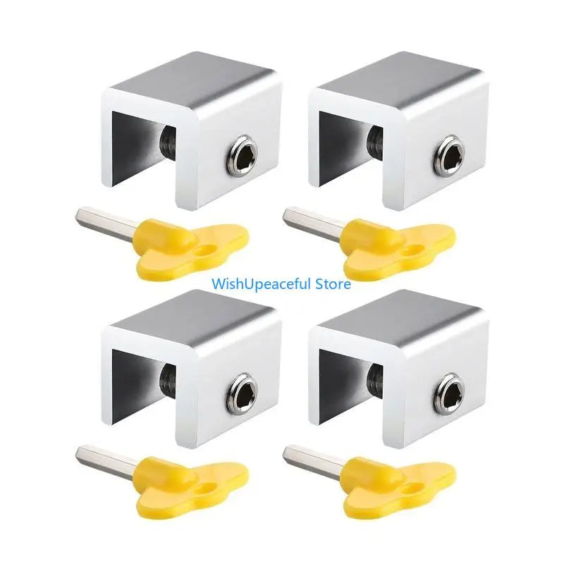 34YA 4 Pcs Window Security Lock Aluminum Window Limiters Child Safety Sliding Window Restrictor for Children's Room Bedroom