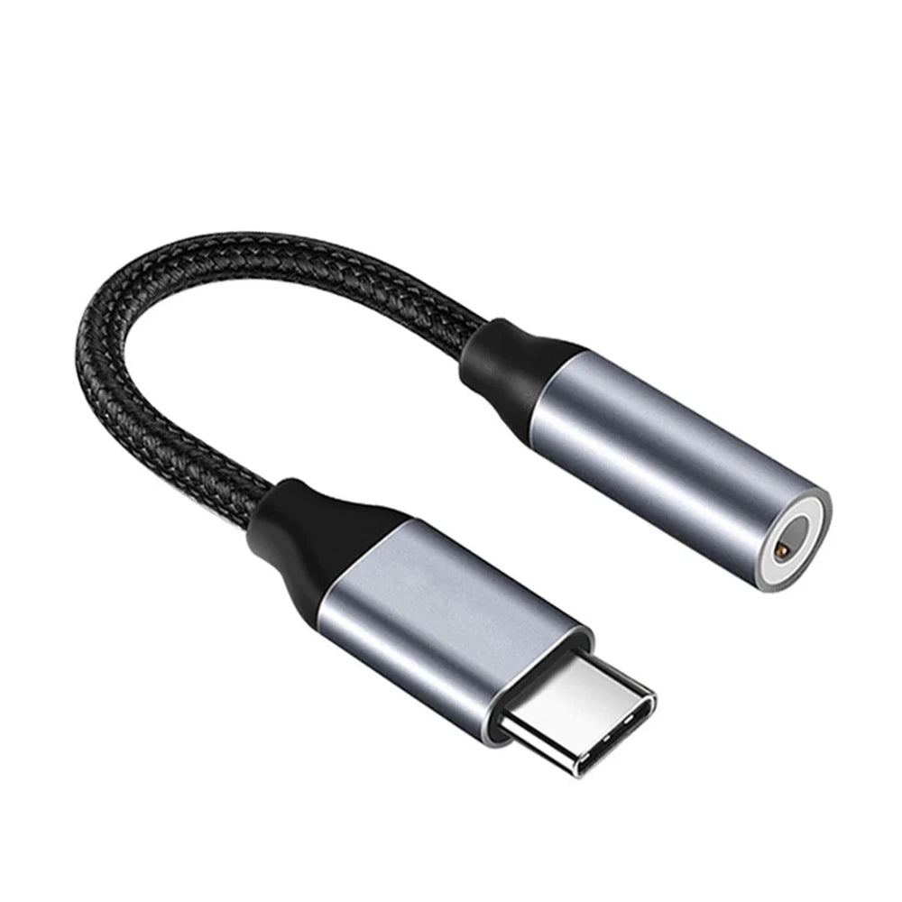 Type-C To 3.5mm Earphone Jack Adapter For Mobile Phone Aux Audio Adapter Compatible With iPhone Samsung Xiaomi