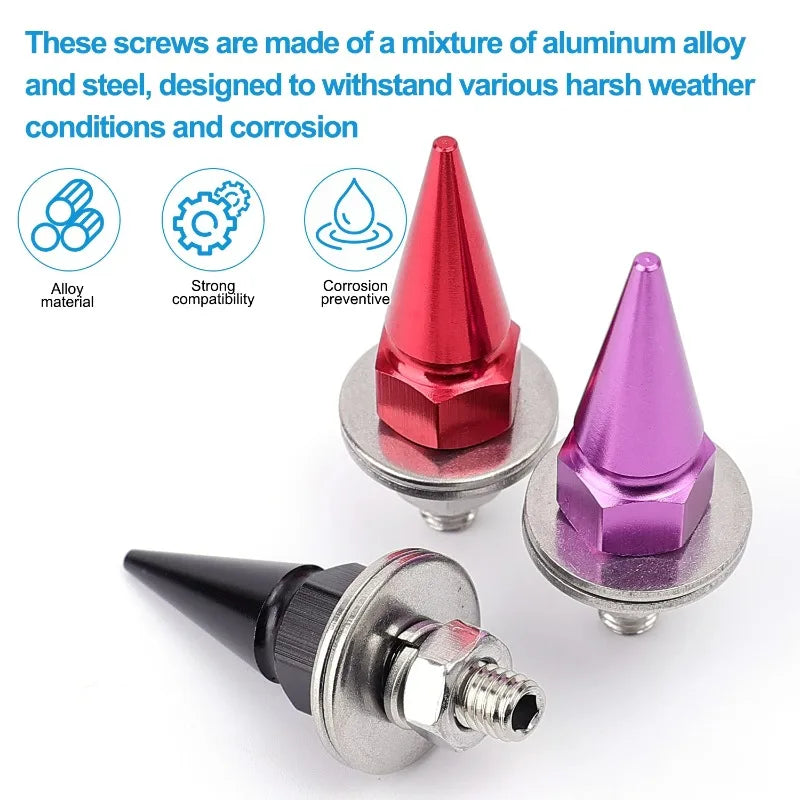 M6 Threaded Tips Screw Car Modified Fasteners Fender Washer Bumper Engine Screws License Plate Aluminium Alloy Bolts