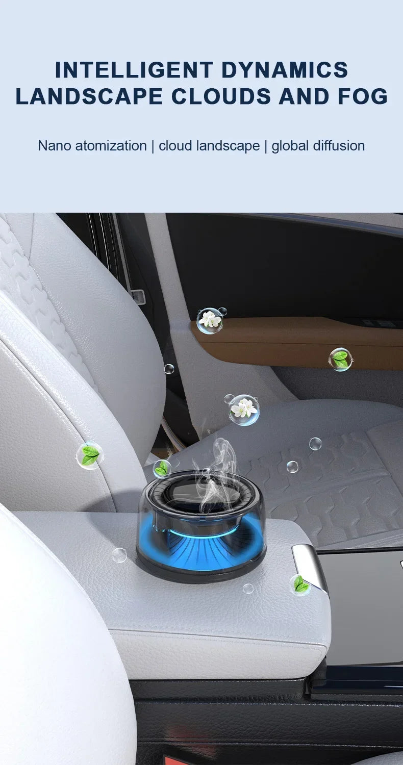 Car Air Freshener Electric Auto Aroma Diffuser Auto on/Off Essential Oil Diffuser Adjustable Intensity Aromatherapy Diffuser