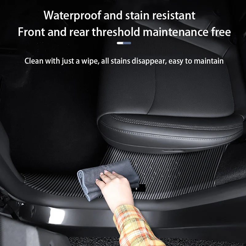 For New Tesla Model Y Juniper 2025+Front And Rear Door ABS Anti Scratch And Dirt Resistant Threshold Strips Interior Accessories