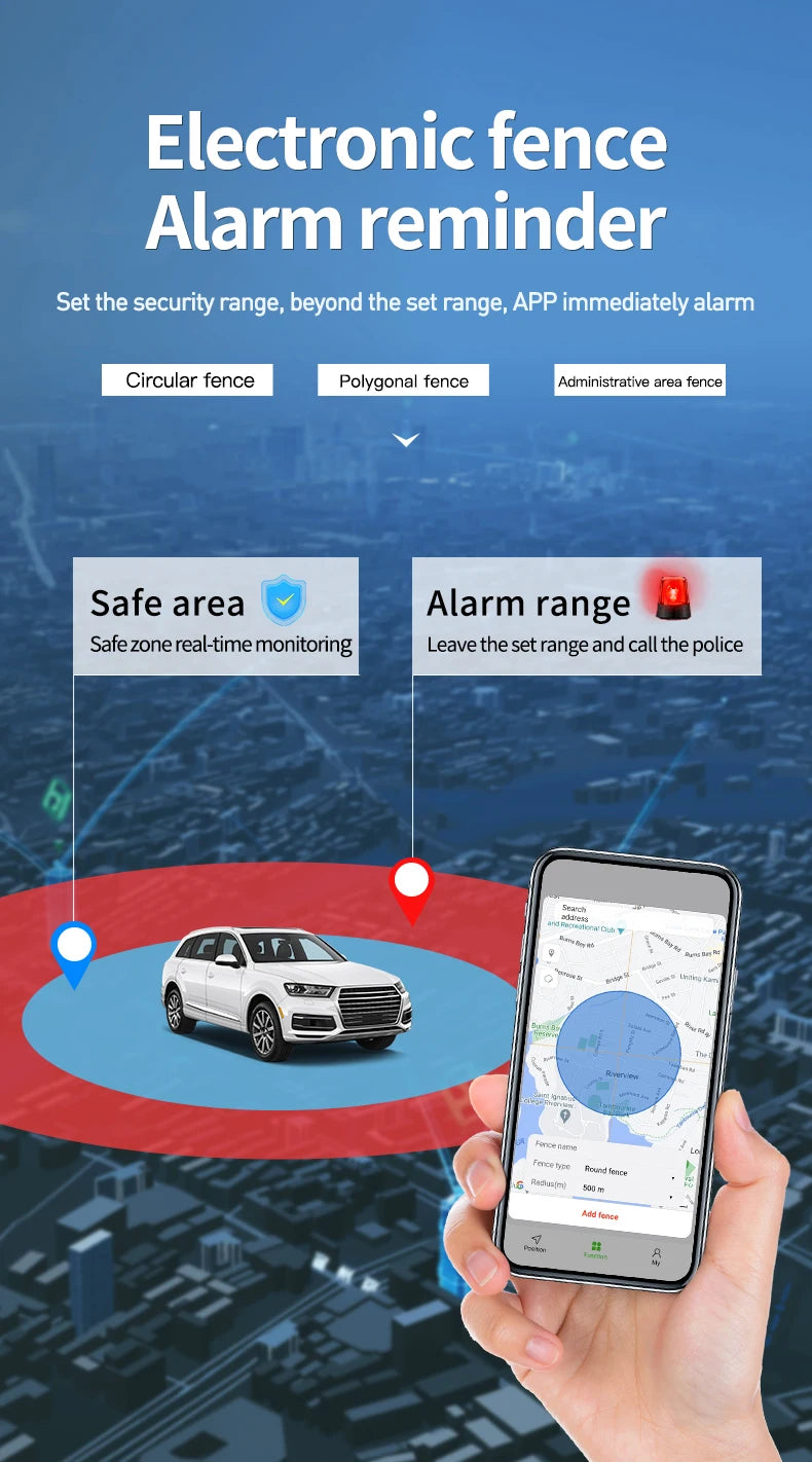 GPS locator 4G vehicle tracking instrument mobile phone anti-theft recording location vehicle tracking artifact J