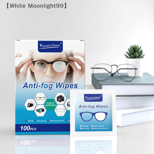 100Pcs/Box Glasses Cleaner Wet Wipe Disposable Anti Fog Misting Dust Remover Cleaning Lens Wipes Sunglasses Phone Screen