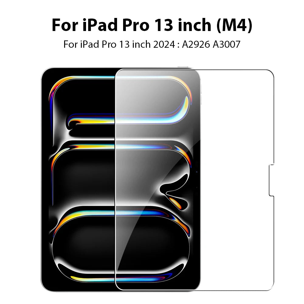 Tempered Glass Screen Protector For IPad Pro 12.9 12 9 11 13 inch 2024 Air 4 5 10th 7th 8th 9th Generation 10.2 Mini 6 9.7 Film