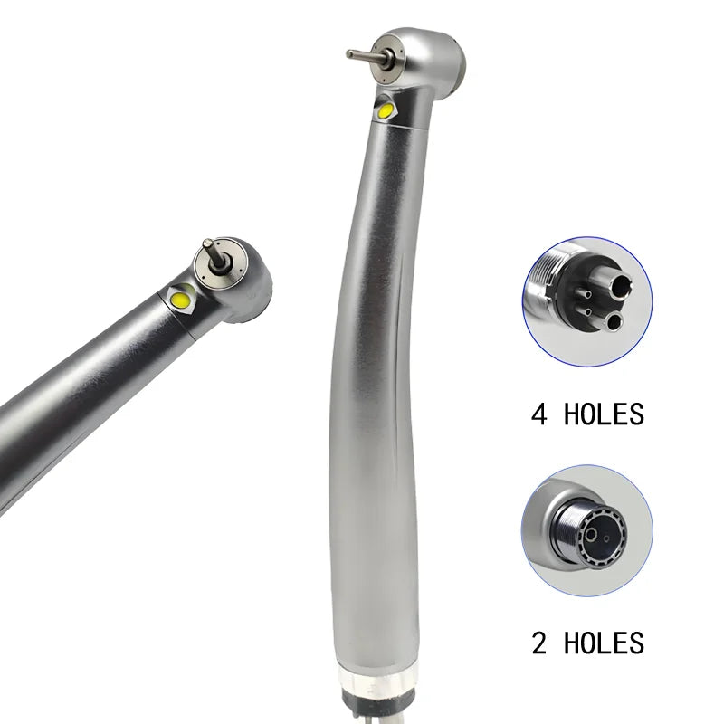 Dental LED High Speed Handpiece Torque Head Air Turbine E-Generator Ceramic Bearing Dentist Tips Triple Water Spray 2/4 Hole