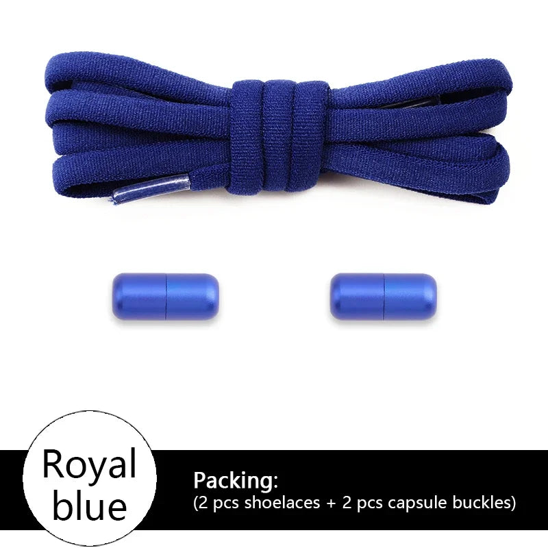 Elastic laces Sneakers Colorful Options No tie Shoelace for Sports Round Shoelaces without ties Kids Adult Shoes  Accessories