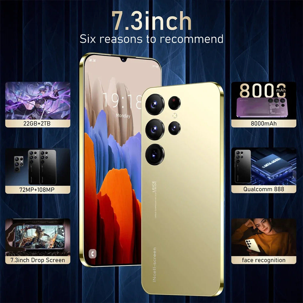HOT 2025 new S25 Ultra original intelligent 5G dual card dual standby Android 14 system global version 108MP 8000mAh battery