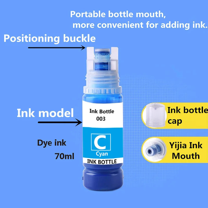 Dye Ink 003 Refill Compatible The Ink Bottle For Epson L3110 003 3110 3100 3101 3110 3150 5190 Printer