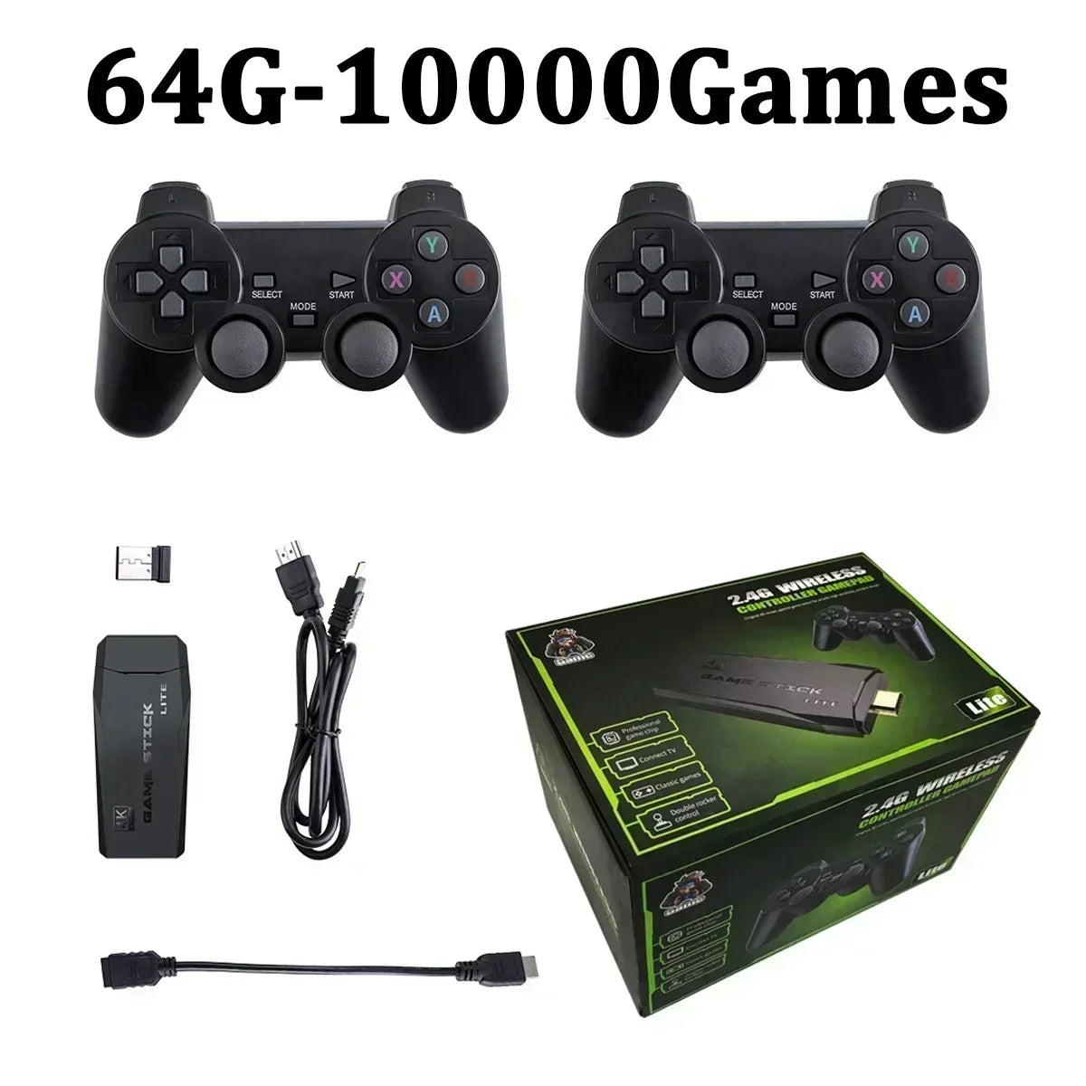 M8 mini video game console 20000+ retro games tv games sticks gamepads dual controller wireless support tv monitor projector