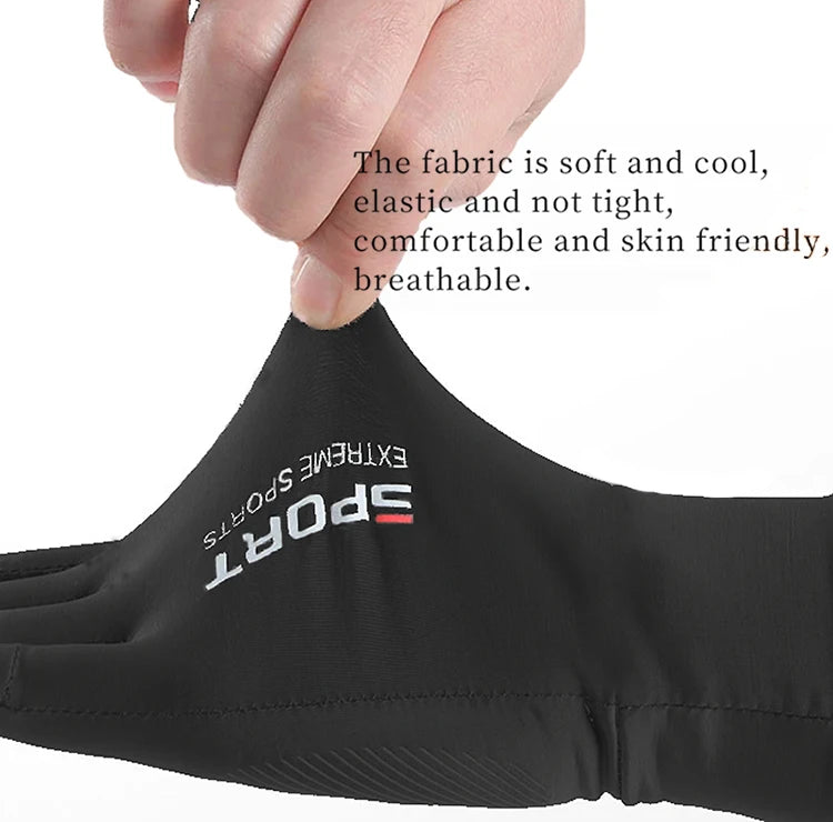 Summer Ice Silk Touchscreen Anti slip Gloves Outdoor Fishing Waterproof Sunscreen Gloves Bicycle Gloves
