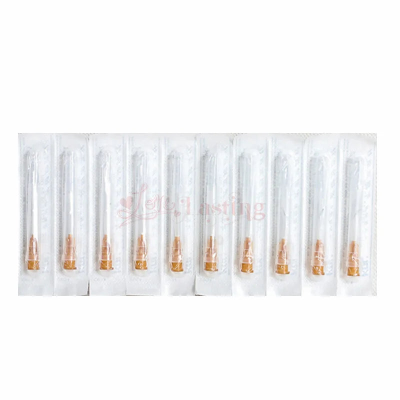 25pcs 18G 25G 27G 30G 31G 32G 34G Disposable Sharp Needle for Hyaluronic Acid Sterile Stainless Steel Tattoo Needles