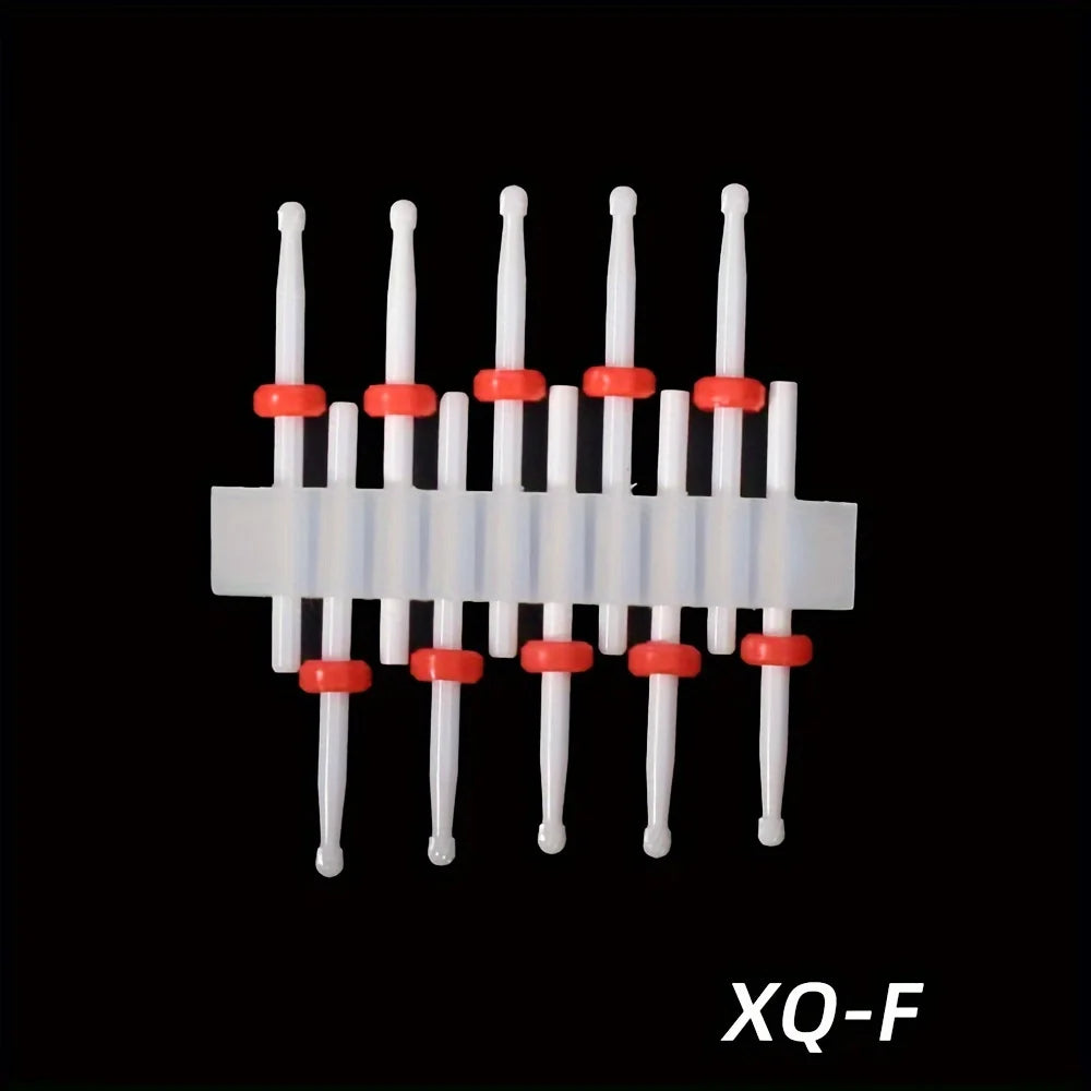10pcs Ceramic Nail Drill Bits Set, Electric Manicure & Pedicure Milling Cutter, For Nail Polishing Machine