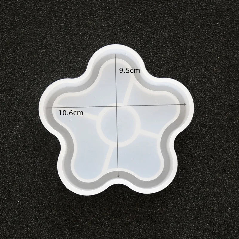 3D Lotus Silicone Mold Jar DIY Aromatherapy Candle Mould Pot Handmade Jewelry Storage Box Making Concrete Candle Jar Planter