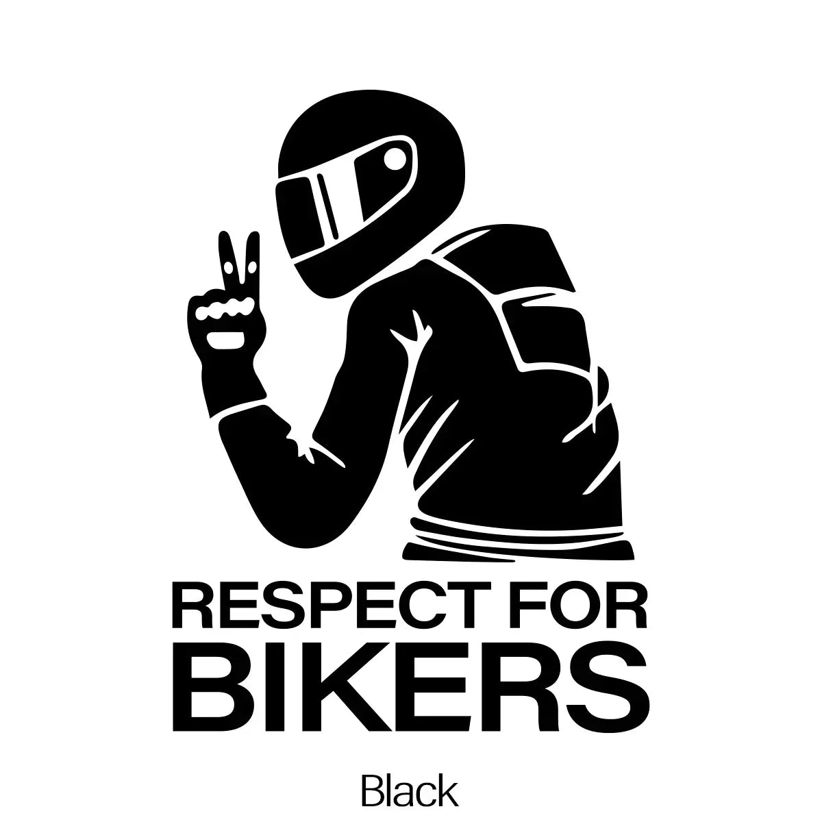Respect for Bikers Car for Bikers Personality Laser Reflective Sticker Motorcycle Rider Electric Friends Creative Tools Amagi