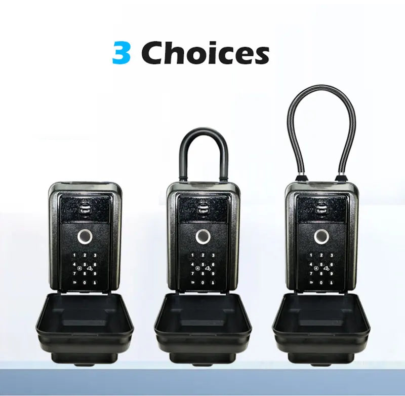 Tuya/TTlock Smart Key Lock Box Fingerprint Wall Mounted Aluminum Alloy Key Safe Box Waterproof With Code Key Storage Lock Box