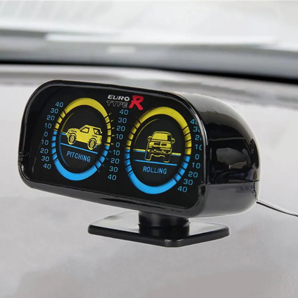 Inclinometer Clinometer Two-Barreled Backlight Car Angle Tilt Inclinometer Car Compass LED Inclinometer Off Road 4x4 Accessories
