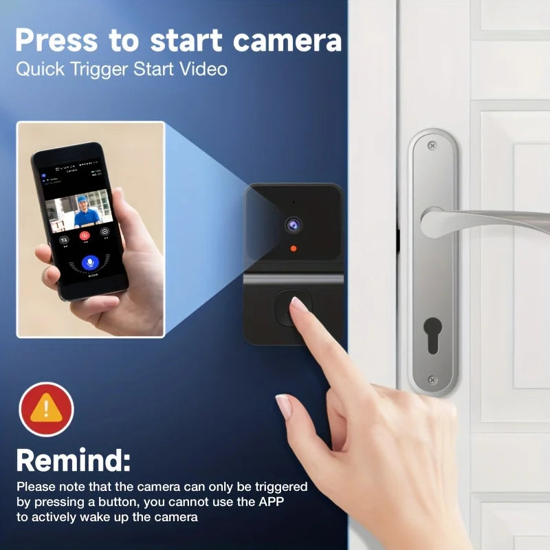 T23 Smart Visual Doorbell Two-way Intercom Infrared Night Vision Remote Monitoring Security System Wifi Video Door Bell