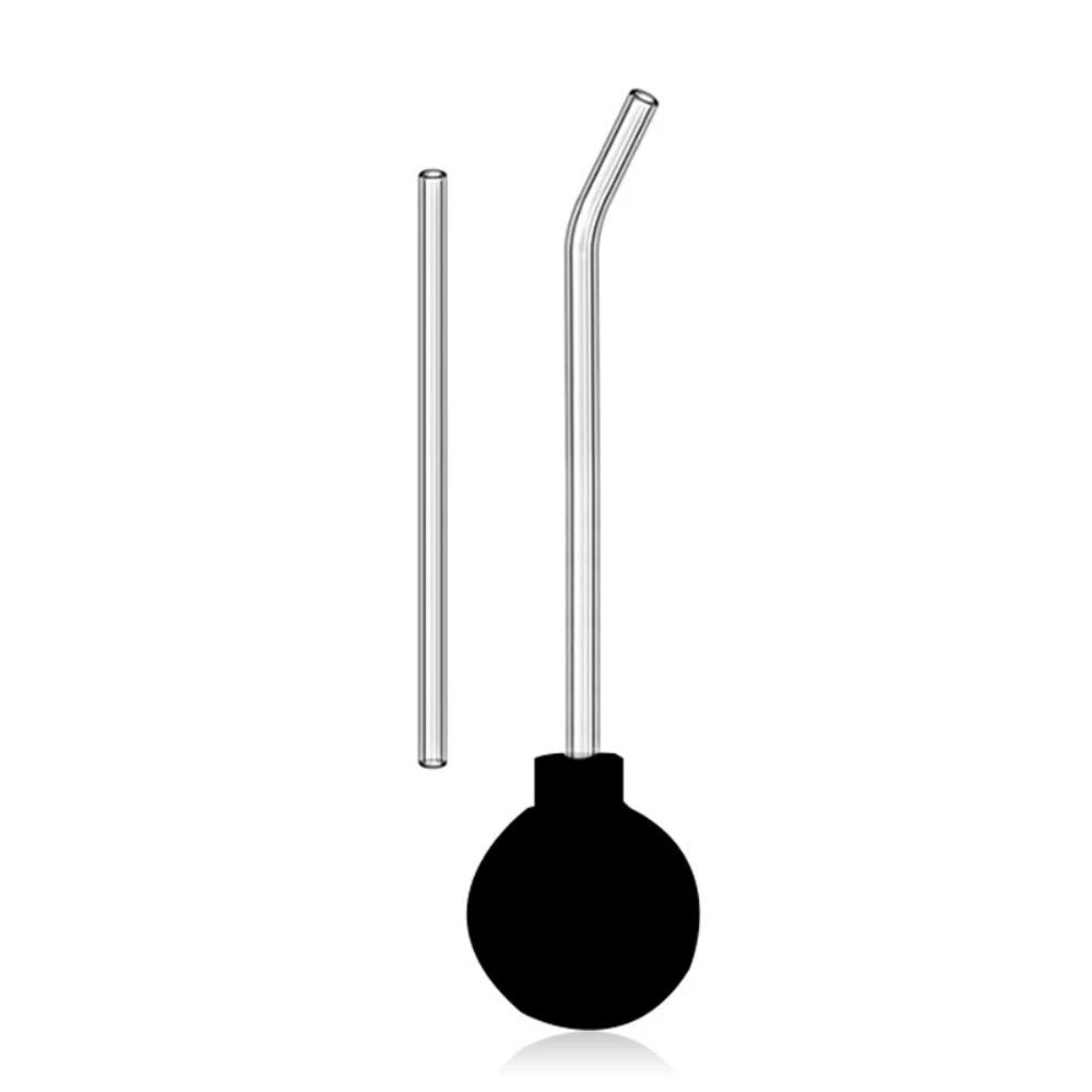 Oral Calculus Remover Tonsil Stone Cleaning Kit 15 ° 90 ° Curved Glass Tube Manual Suction Ball Tonsil Cleaner Removes Stones