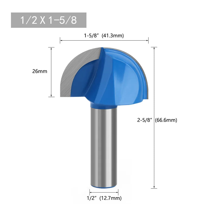 Round Bottom Over Nose Router Bit CNC 6mm Router Bit Set Carbide Ball End Mill 6mm 8mm for Wood Woodworking