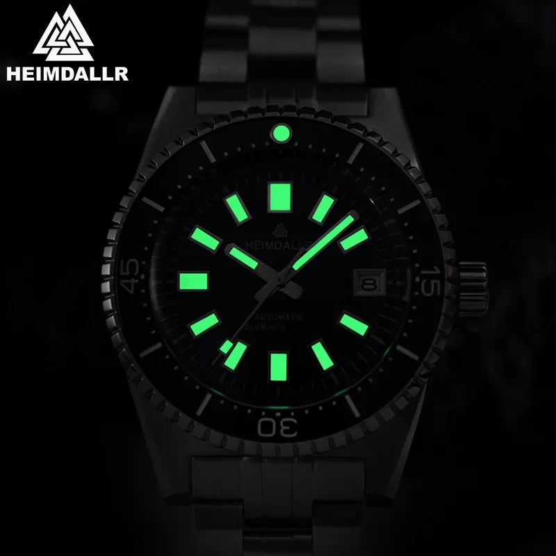 HEIMDALLR Men's Automatic Mechanical Wristwatch NH35 Ceramic Bezel Sapphire Crystal 200M Waterproof 316L Steel Original Watch