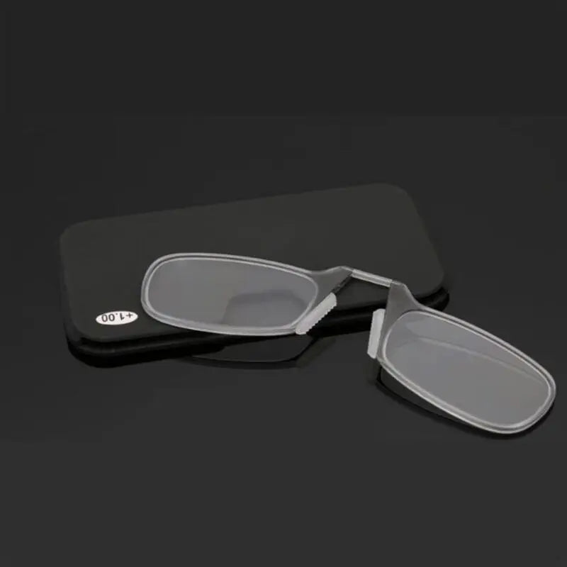 3pcs Clip Nose Mini Reading Glasses for men Optical Glasses With Box Wallet Prescription Eyeglasses 1.0-3.0