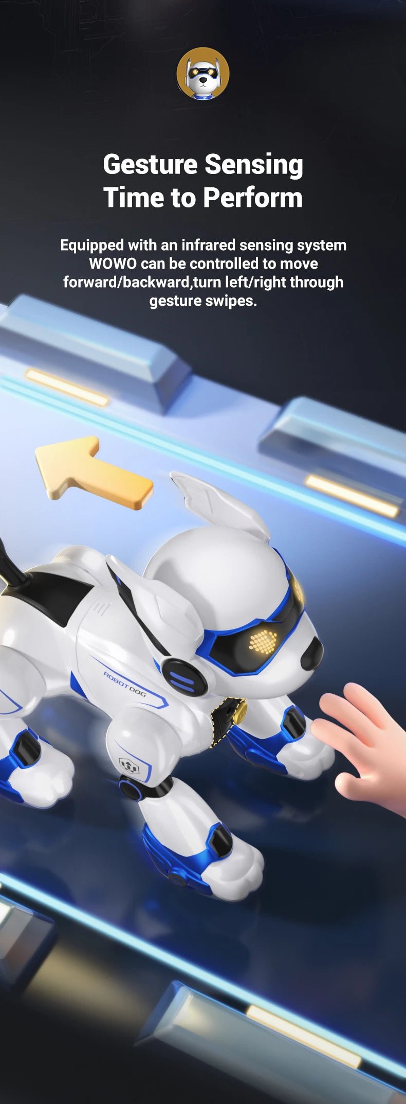 Brand New JJRC R27 Remote Control Robot Dog Voice Control Intelligent Talking Walking And Dancing Light Play Cute Children Gifts