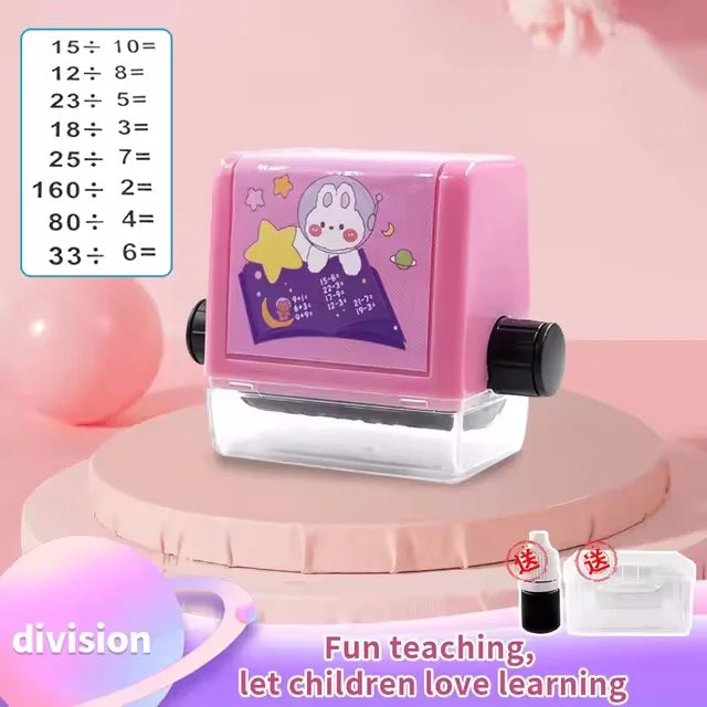 Math Roller Stamp Addition Subtraction Multiplication Division Practice Digital Mathematical Operation Stamp Teaching Supplies