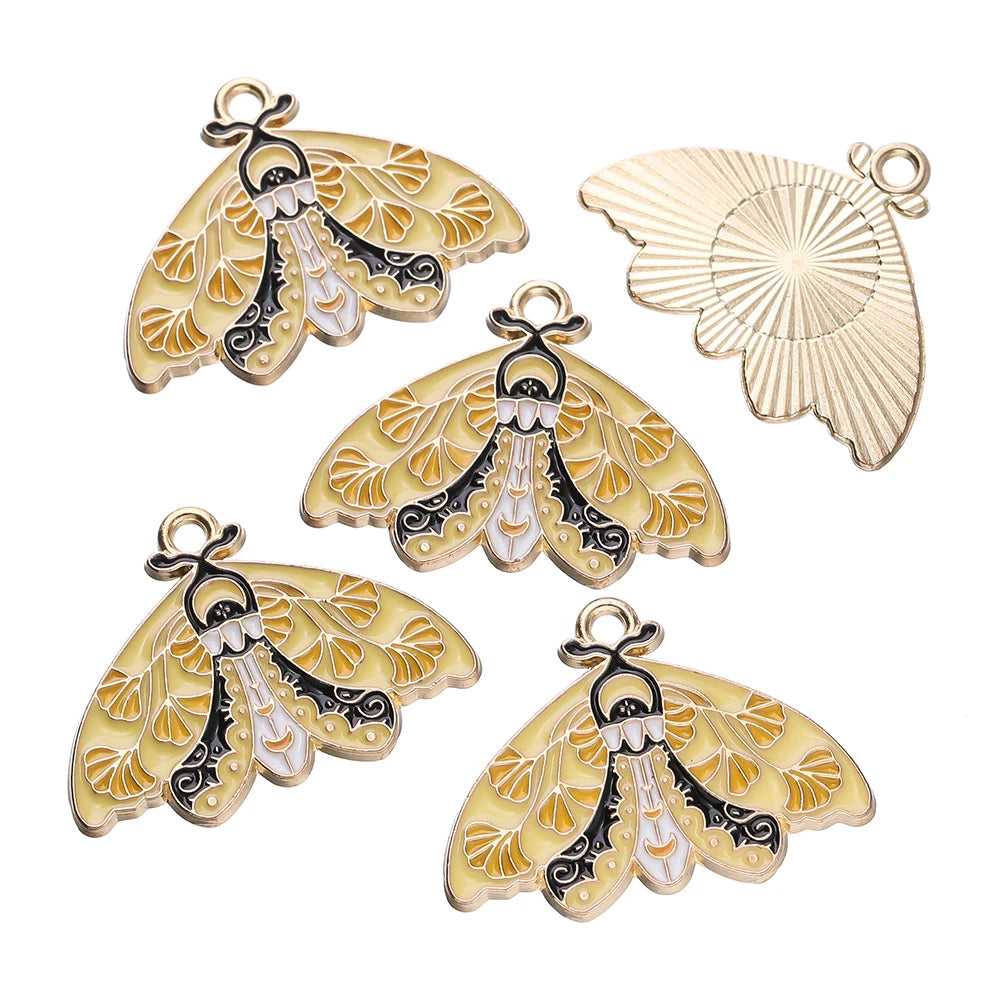 10Pcs/lot 10 Styles Alloy Metal Drop Oil Butterfly Charms Animal Pendant For DIY Bracelet Necklace Jewelry Making Accessories