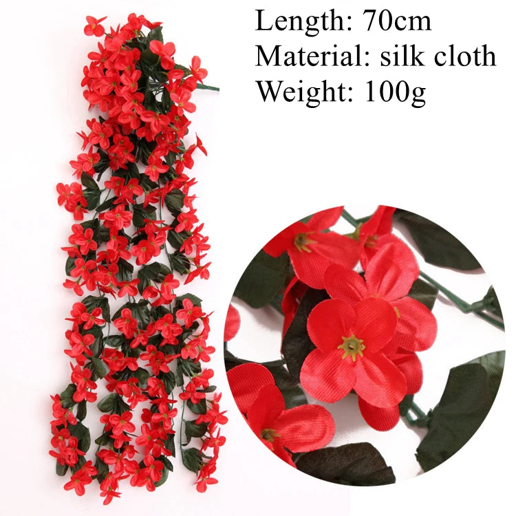 75CM Violet Artificial Flower Party Decoration Simulation Valentine S Day Wedding Wall Hanging Basket Flower Orchid Fake Flower