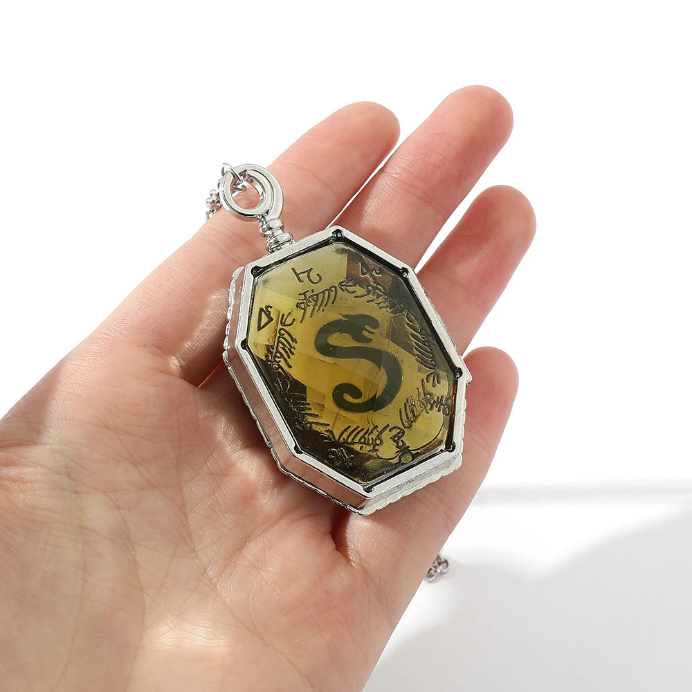Potter Magic Horcrux of Salazar Slytherin's Locket Pendant Necklace Cosplay Jewelry For Men Women Kids Fans